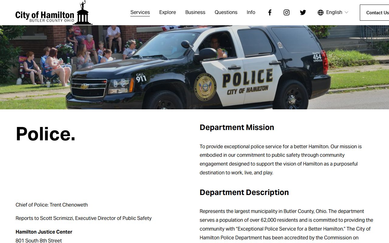 Hamilton jail roster police department website
