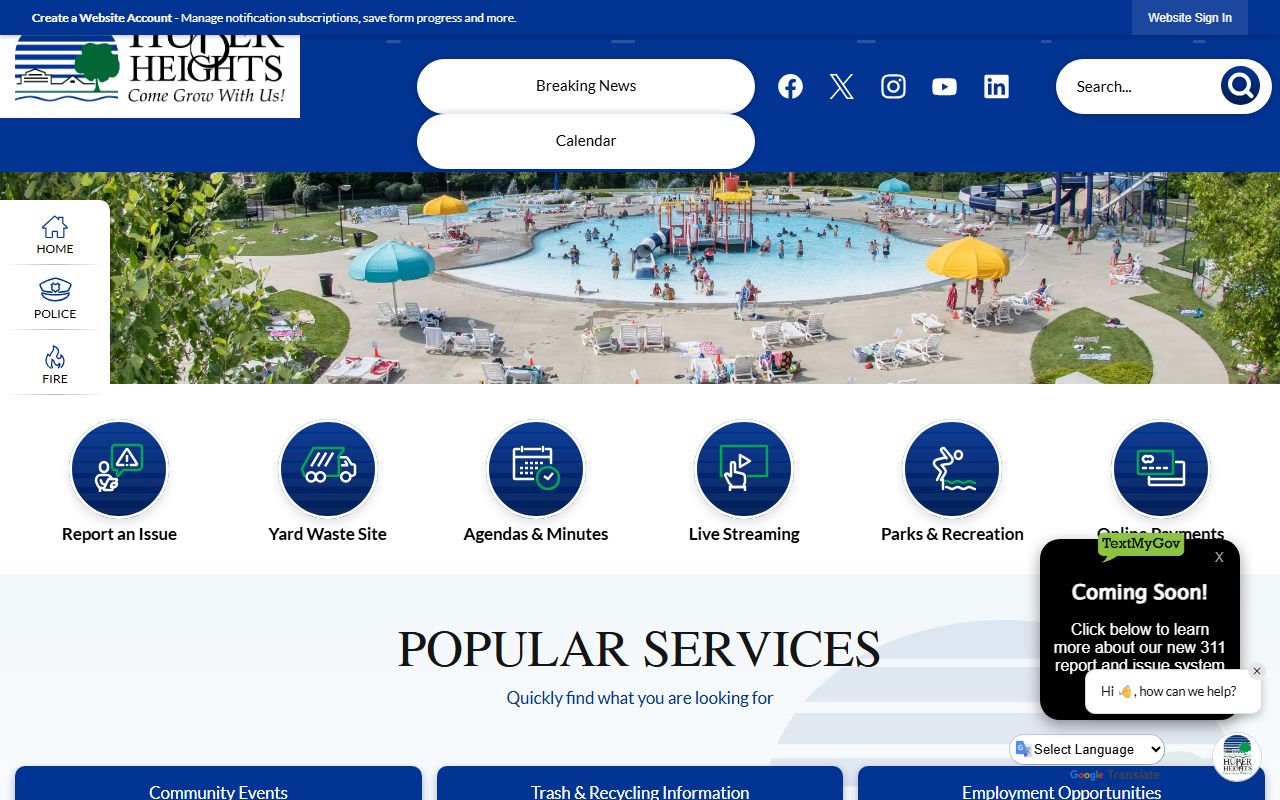 Huber Heights city government jail roster information