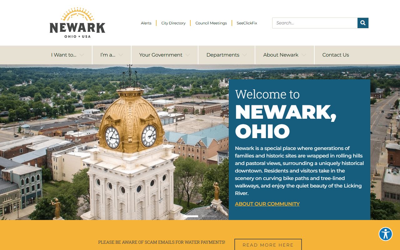 Newark Ohio city government website