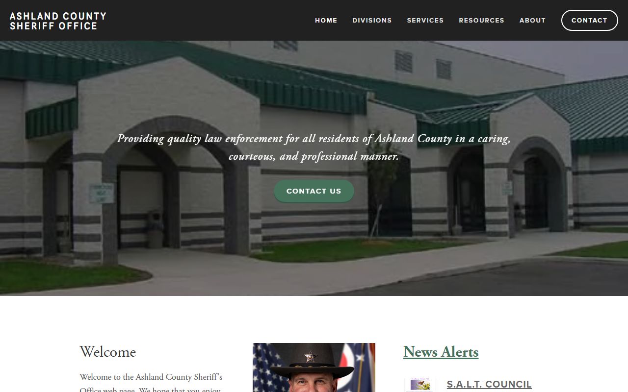 Ashland County jail roster sheriff office website