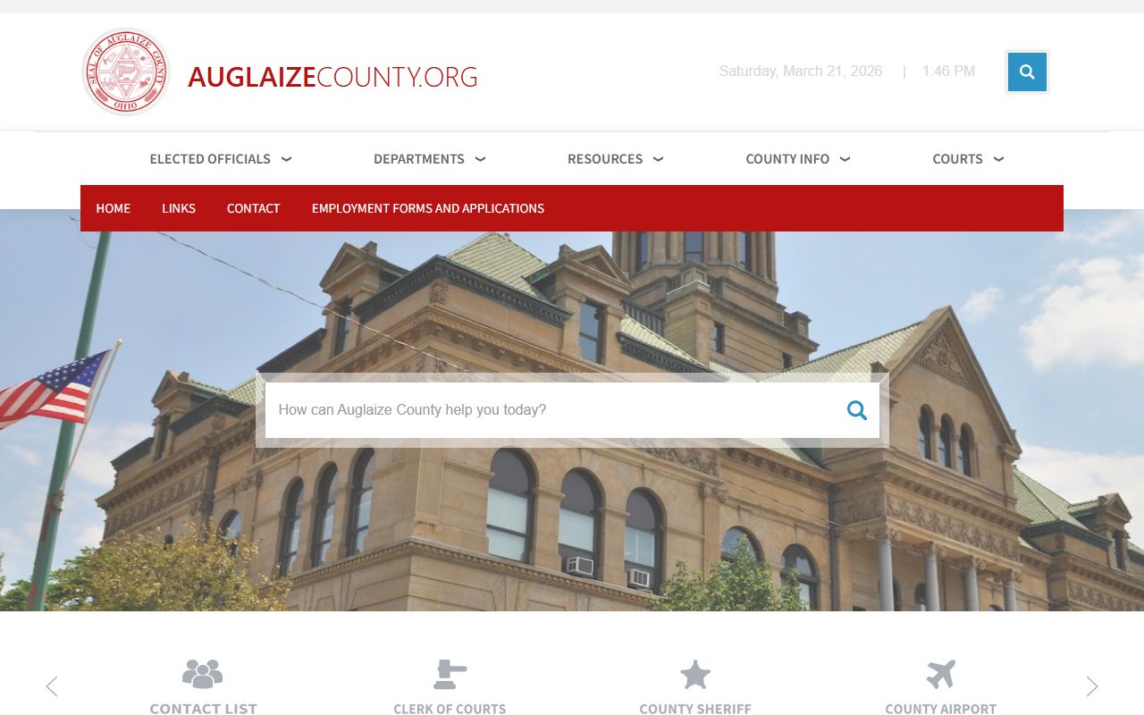 Auglaize County jail roster government website