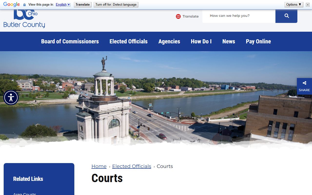 Butler County clerk of courts jail roster records