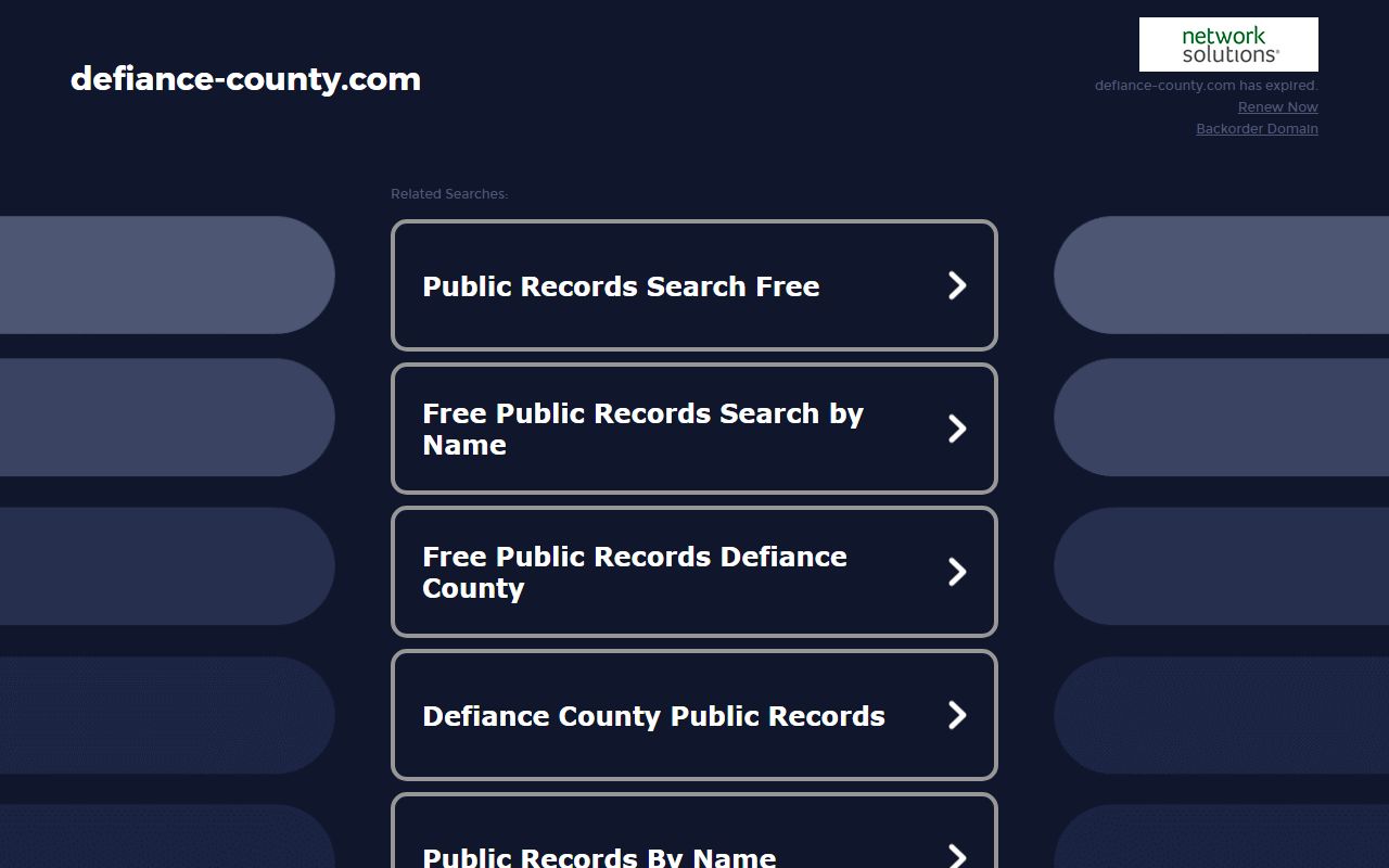 Defiance County jail roster sheriff page