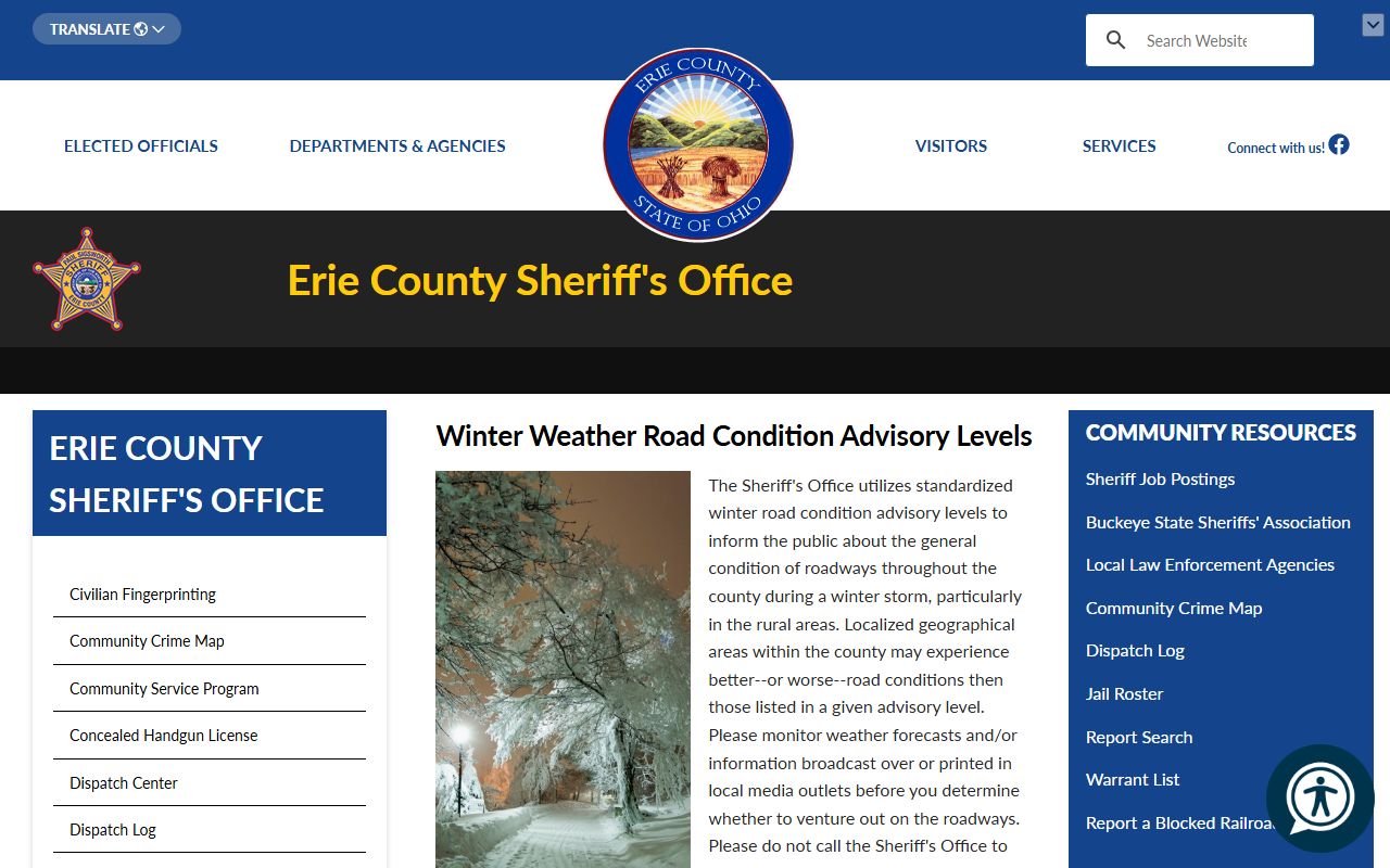 Erie County jail roster sheriff page