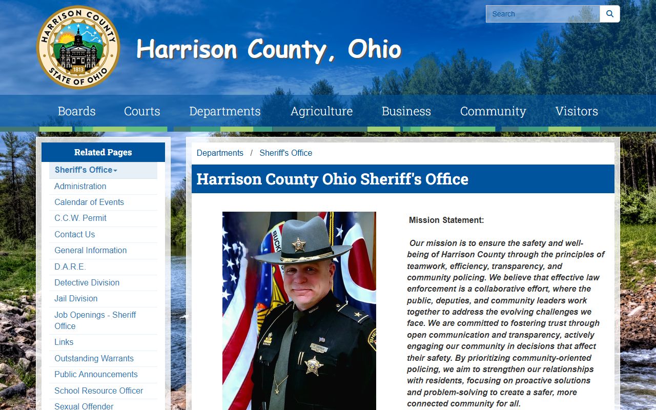 Harrison County jail roster search on sheriff office website