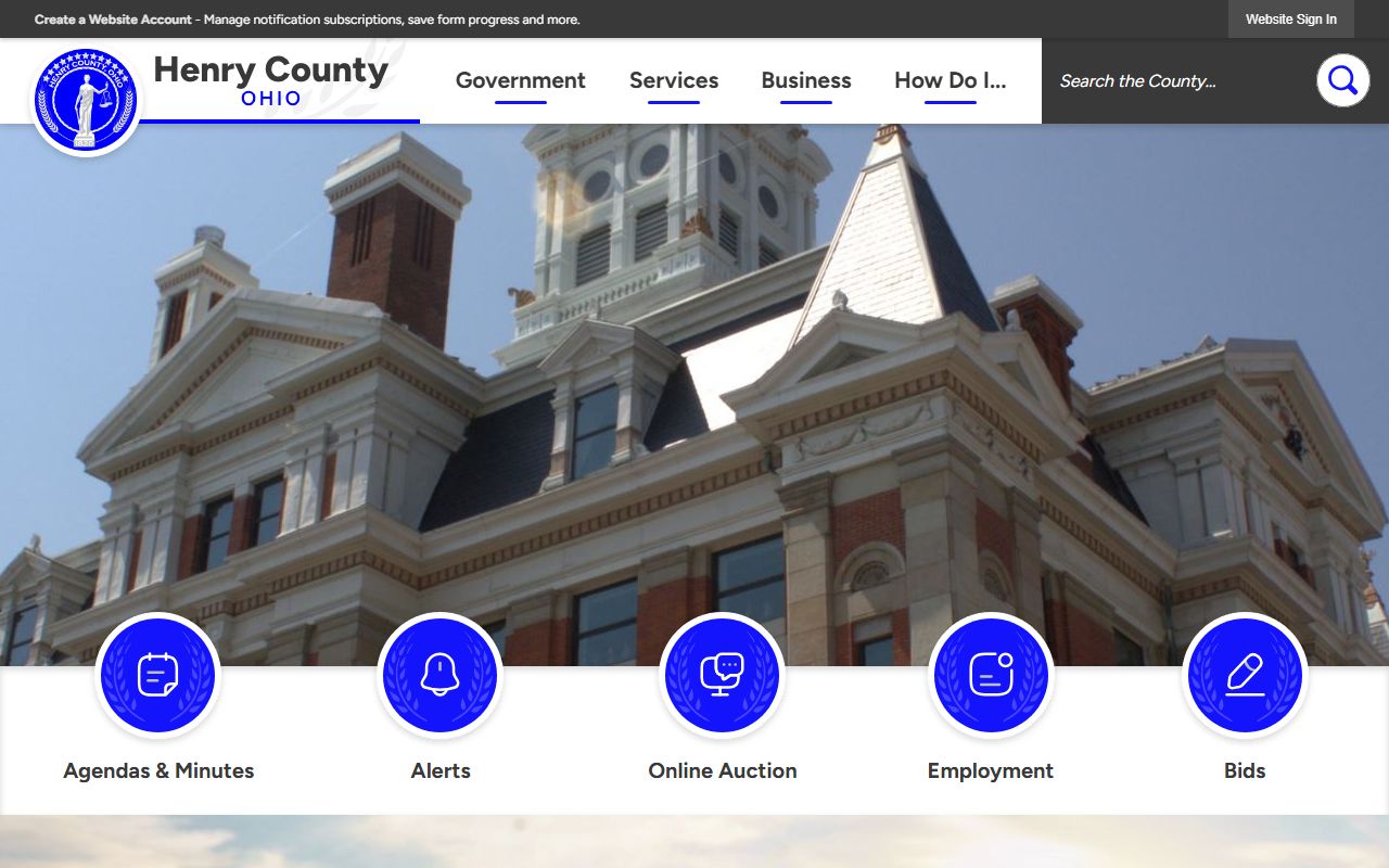 Henry County government website jail roster resources