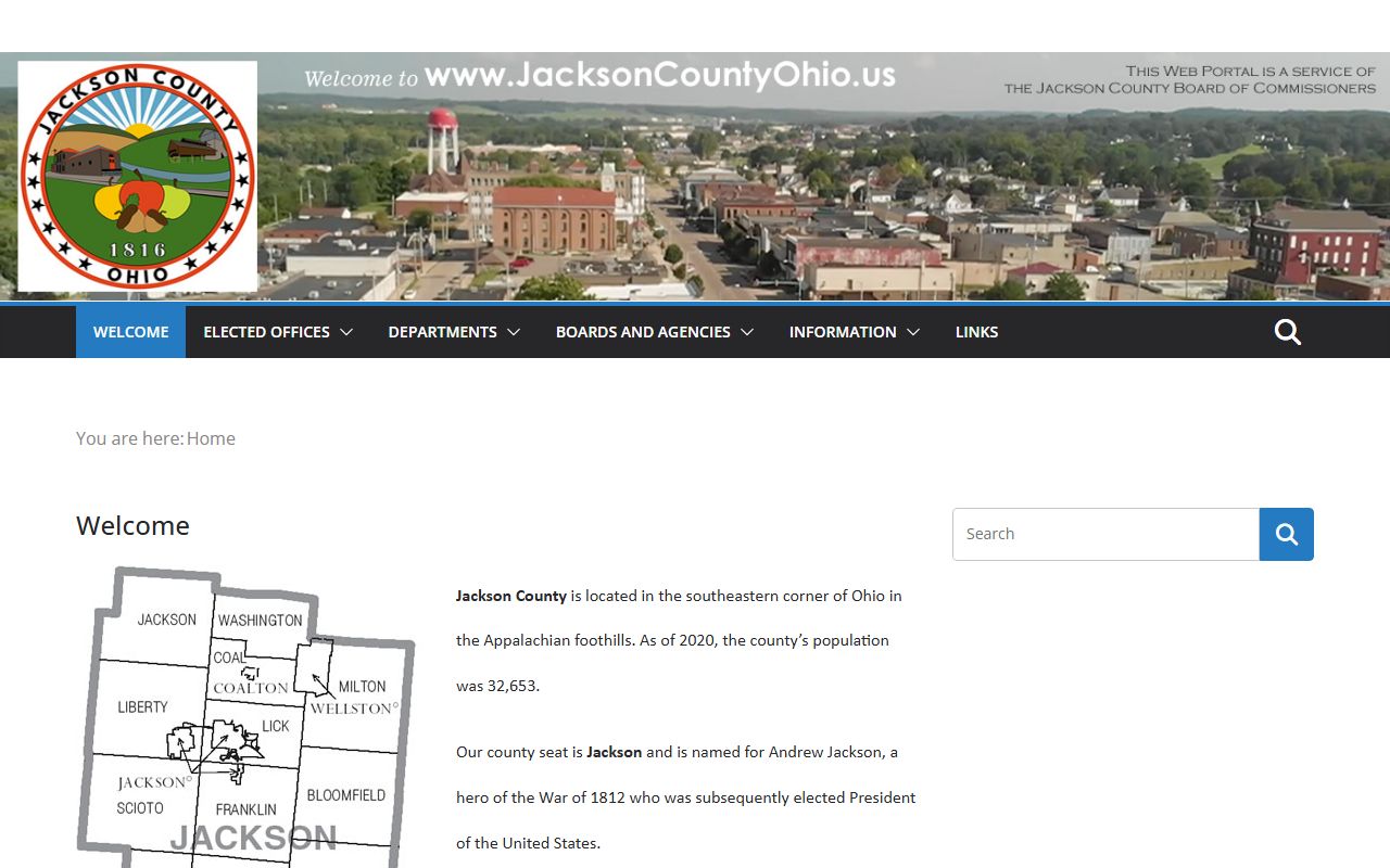 Jackson County government website jail roster information