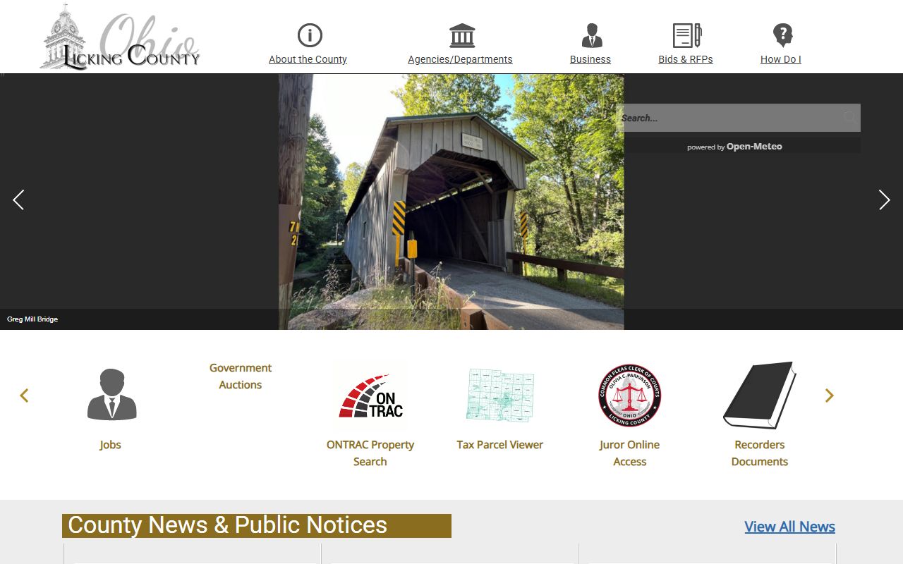 Licking County government portal jail roster resources