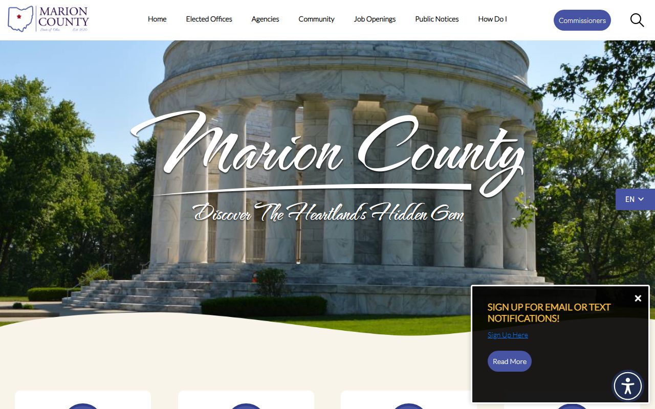 Marion County government portal jail roster resources