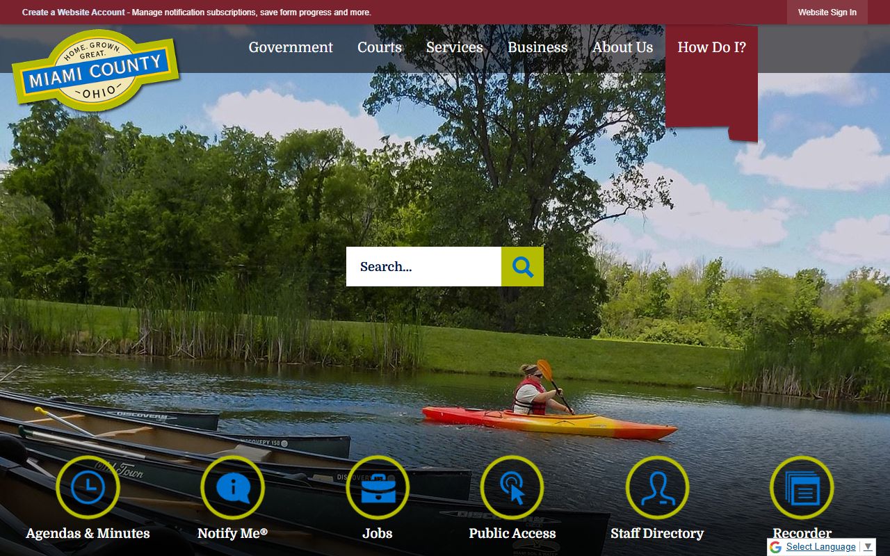 Miami County government portal jail roster links