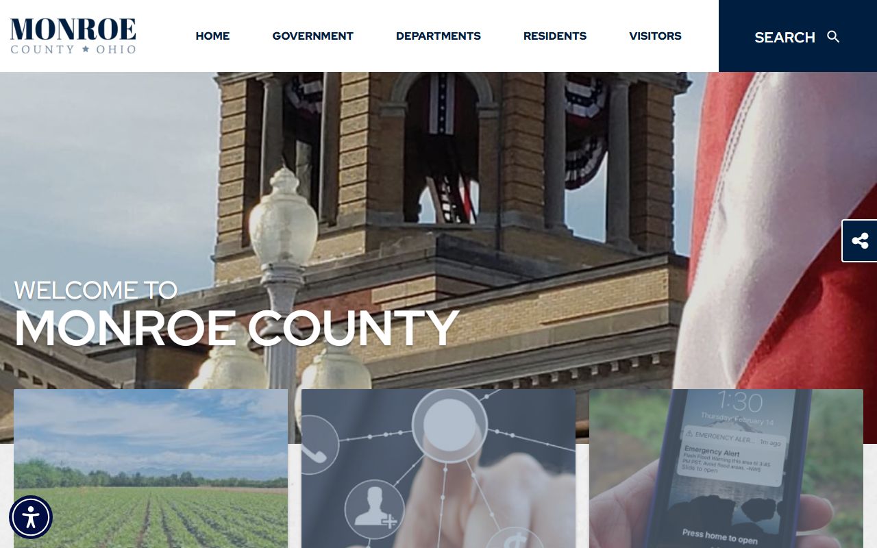 Monroe County government website for jail roster information