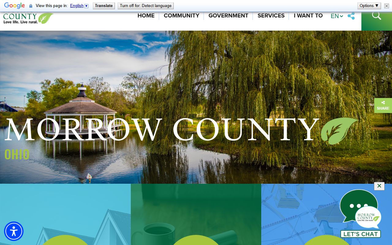 Morrow County government website for jail roster information