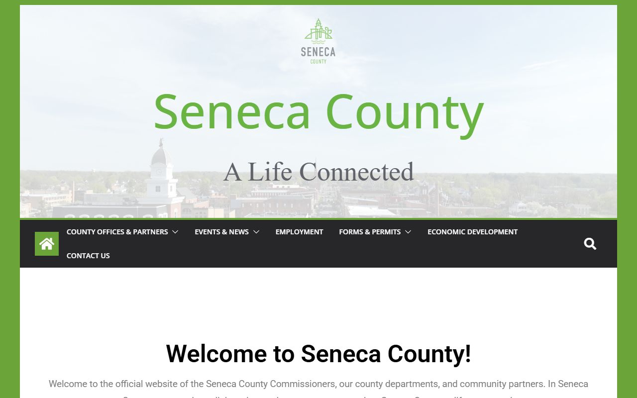 Seneca County government portal for jail roster records