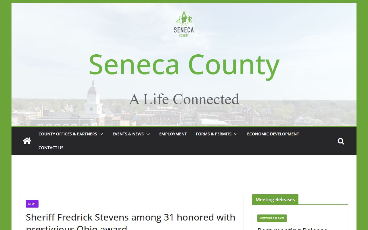 Seneca County Sheriff Office website for jail roster search