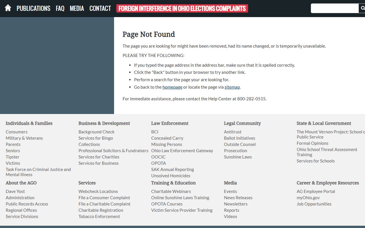 Ohio Attorney General Sunshine Laws portal for jail roster access