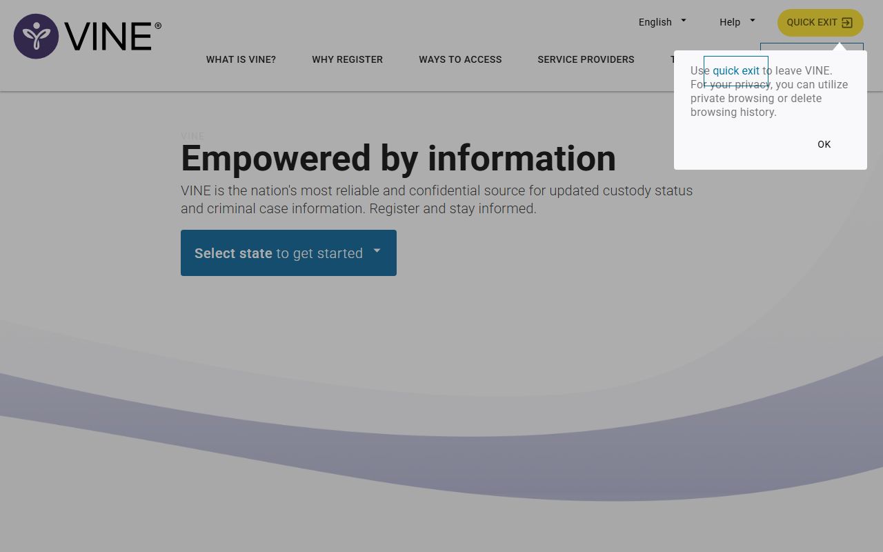 VINE victim notification system for Ohio jail roster
